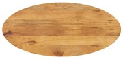 Tampo de mesa oval 100x40x2,5 cm madeira de mangueira maciça