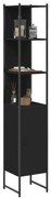 vidaXL Armário casa de banho 33x33x185,5 cm derivados de madeira preto