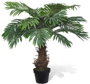 vidaXL Palmeira artificial realista com vaso 80 cm