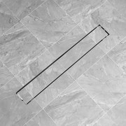 vidaXL Dreno de chuveiro linear 830x140 mm aço inoxidável