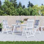vidaXL Almofadões cadeira encosto alto 4pcs tecido oxford xadrez cinza