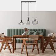 Candeeiro de Teto Mezopotamya – Preto – 55 cm de Diâmetro, 113 cm de A