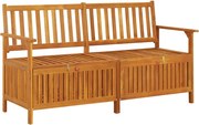 vidaXL Banco de arrumação 148 cm madeira de acácia maciça