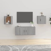 vidaXL Móveis de TV de parede 2 pcs 40x34,5x40 cm cinzento sonoma