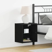 Conjunto de Prateleiras Flutuantes vidaXL 2 pcs Madeira de Carvalho Preto 40x28,5x40 cm Madeira de Engenharia