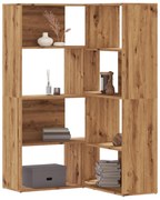 vidaXL Estante canto 4 prateleiras deriv. madeira carvalho artisiano