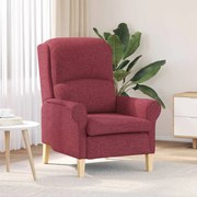 vidaXL Poltrona Moderna vermelho tinto Tamanho Padrão da Poltrona