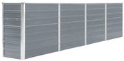 vidaXL Canteiro jardim elevado 320x40x77 cm aço galvanizado cinzento