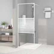 vidaXL Divisória de chuveiro vidro transparente ESG 80x195 cm branco