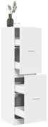 vidaXL Armário boticário 40x41x144,5 cm derivados de madeira branco