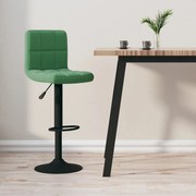 vidaXL Banco de bar veludo verde-escuro