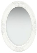 vidaXL Espelho de parede estilo barroco 50x70 cm branco