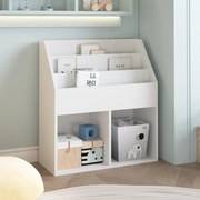 vidaXL Suporte de revistas infantil 71x30x78,5 cm aglomerado branco