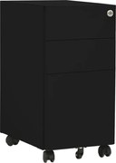 vidaXL Arquivador móvel aço 30x45x59 cm preto