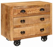 vidaXL Armário lateral com gaveta Castanho 70 x 38 x 63 cm