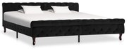 vidaXL Estrutura de cama 200x200 cm veludo preto