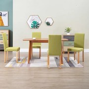 vidaXL Cadeiras de jantar 4 pcs tecido verde