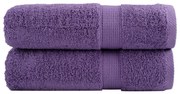 vidaXL Toalhas de banho premium SOLUND 2pcs 70x140 cm 600 gsm roxo