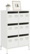 vidaXL Móvel alto 68x39x101,5 cm aço branco