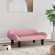 vidaXL Cama para cães 70x40x24 cm veludo rosa