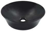 vidaXL Lavatório 41x12,5 cm cerâmica preto