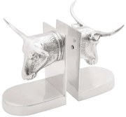 vidaXL Aparadores de livros 2 pcs Prateado 21,5 x 15,5 x 20 cm