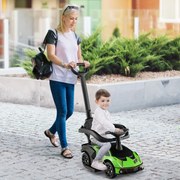 Carro de passeio 3 em 1 para crianças pequenas com licença oficial Lamborghini com sons de buzina e motor, grade removível verde
