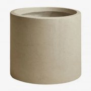 Vaso De Cimento Aurevi Ø45 Cm & Castanho Areia - Sklum