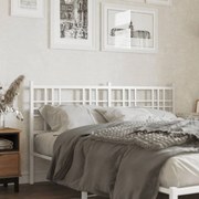 vidaXL Cabeceira de cama 160 cm metal branco