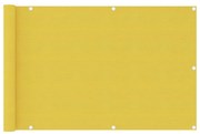 vidaXL Tela de varanda 90x400 cm PEAD cor amarelo