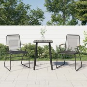 vidaXL Cadeiras de jardim 2 pcs 58x59x85,5 cm vime de PVC preto