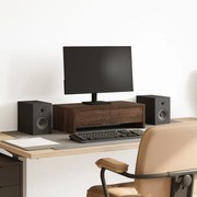 vidaXL Suporte monitor c/ gavetas derivados madeira carvalho castanho