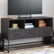 vidaXL Móvel de TV 100,5x39x60,5 cm aço preto