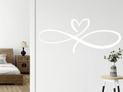 Decoração do quarto - Amor sem fim em madeira na parede