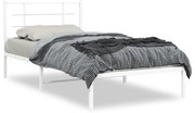 Estrutura de cama em metal com cabeceira 107x203 cm branco