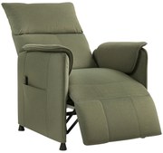 HOMCOM Poltrona Relax Reclinável Elétrica com Função Memória Apoio para Pés Controlo Remoto e Bolsos Laterais 80x83x104 cm Verd
