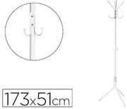 Bengaleiro Metálico Q-Connect Branco 8 Suportes 173x51 cm