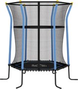 HOMCOM Trampolim para Crianças Cama Elástica Infantil com Rede de Segurança para Interiores e Exteriores Carga 50 kg Ø163,5x190 cm Azul | Aosom Portugal