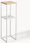 Estante estreita em metal e madeira de bambu Tower