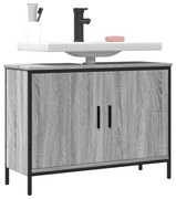 vidaXL Móvel p/ lavatório 80x30x60cm derivados madeira cinzento sonoma