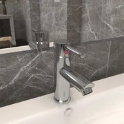 vidaXL Torneira para lavatório de casa de banho 130x176 mm prata