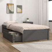 Estrutura de cama c/ gavetas 90x190 cm 3FT Single cinzento