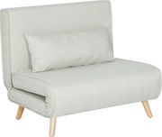 HOMCOM Poltrona 3 em 1 Sofá Cama Individual Dobrável com Encosto Ajustável em 6 Posições e Almofada 94x78x80 cm Bege | Aosom Portugal