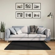 vidaXL Tapete pelo curto macio e lavável HUARTE 120x120 cm preto