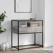 vidaXL Mesa consola 75x40x75 cm derivados de madeira cinzento sonoma