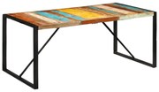 Mesa de jantar 175x90x76 cm madeira recuperada maciça