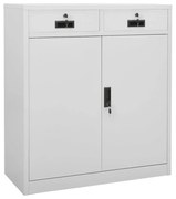 vidaXL Armário de escritório 90x40x102 cm aço cinzento-claro
