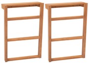 vidaXL Toalheiros 2 pcs madeira de teca maciça