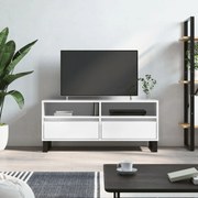 Móvel p/ TV 100x34,5x44,5 cm derivados madeira branco brilhante