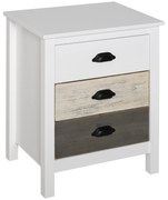 Mesa de Cabeceira Moderna Mesa de Cabeceira com 3 Gavetas Mesa de Cabe